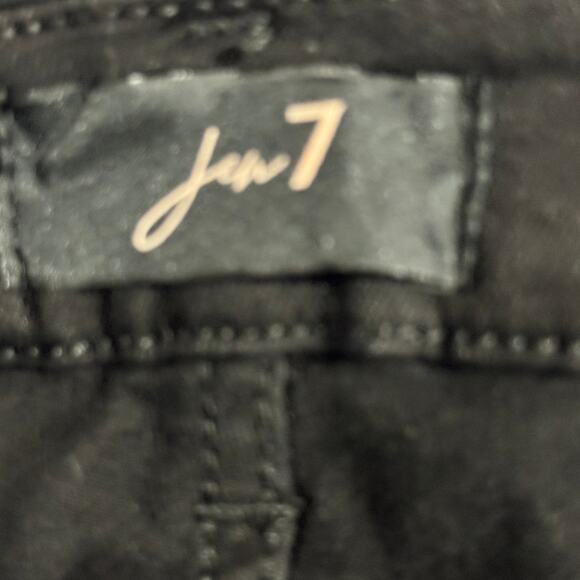 Jen7 Womens Pants Black Cropped Wide Leg High Rise Pockets Zip Button Close New - Picture 7 of 16